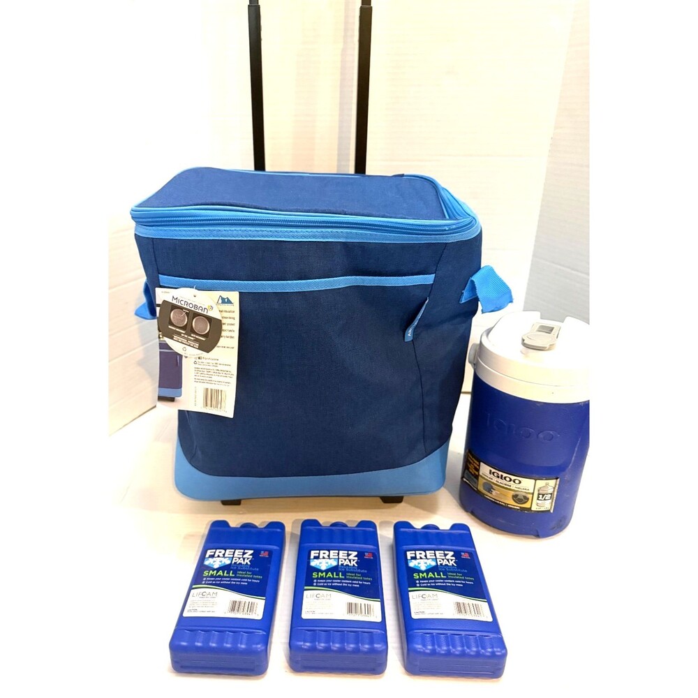 Arctic Zone Ultra Insulated Rolling Collapsible 50 Can Cooler NEW Combo SET